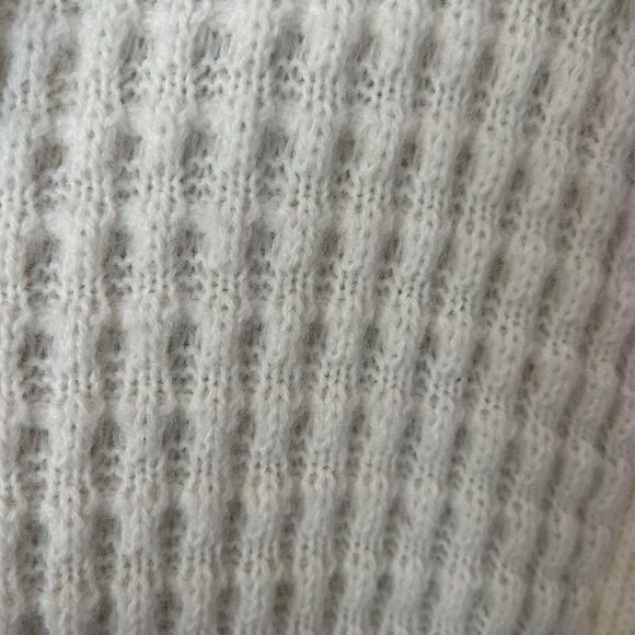 Vintage Cardigan Sweater Open Off White Chunky Cable Collar House of Morrison - Picture 5 of 11